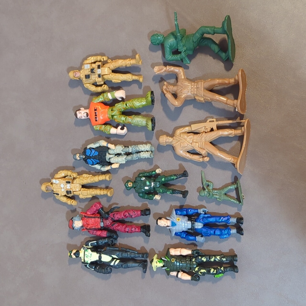 Lot of military action figures various years companies and unmarked